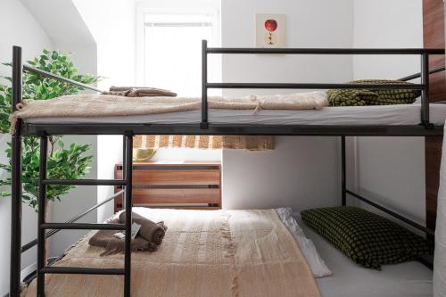 a bedroom with two bunk beds in a room at Vienna City Business Rooms in Vienna