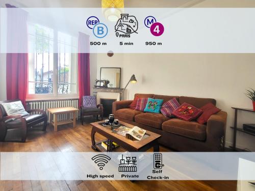 La Violette - agréable maison jardin RER B - Metro 4