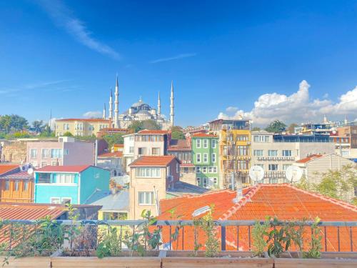 a view of a city with buildings and roofs at sahar sultan hotel in Istanbul