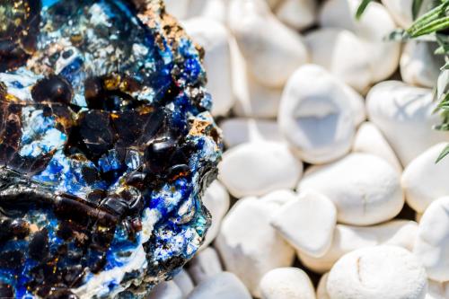 a rock on a pile of white rocks at Alacati Kapari Hotel - Special Category in Alacati