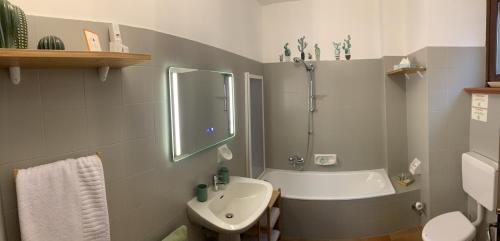 W łazience znajduje się umywalka, prysznic i toaleta. w obiekcie BB • Tree w mieście Candelo
