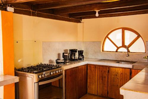 A kitchen or kitchenette at RANA DE CRISTAL