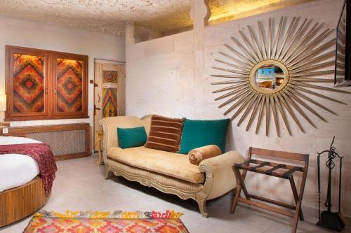 Гостиная зона в Cappadocia Fairy Chimneys Selfie Cave Hotels - Special Class