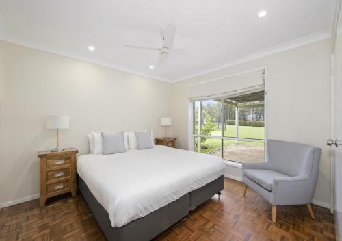 Ένα ή περισσότερα κρεβάτια σε δωμάτιο στο Hillcrest House - Gem in the Hunter!