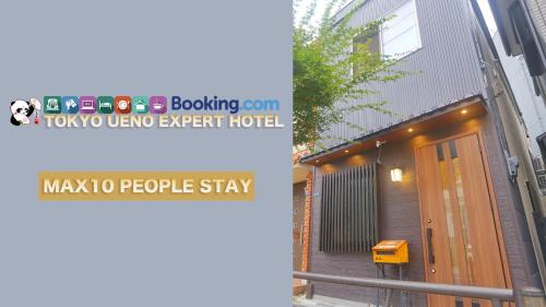 a picture of a house and a picture of a door at Tokyo Ueno Expert Hotel in Tokyo