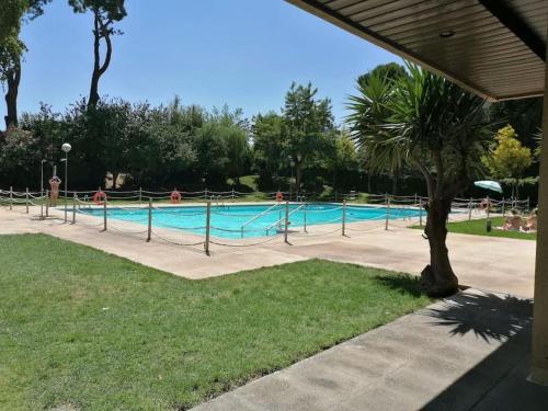 d'une piscine dans un parc à l'aicrobialicrobialicrobialicrobialicrobial dans l'établissement Zona Norte Vistas, à Madrid