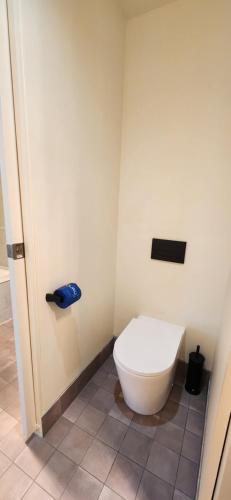 a bathroom with a white toilet in a room at Phillip Island Apartments in Cowes