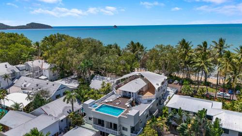 an aerial view of a house next to the beach at Sarayi Boutique Hotel in Palm Cove