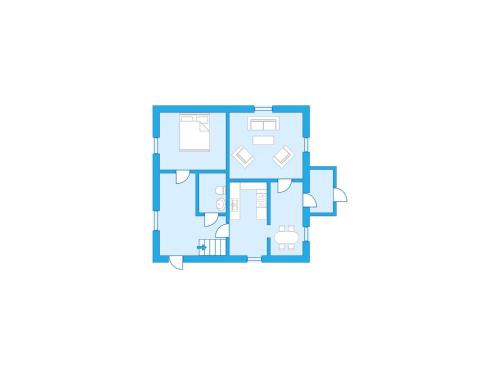 a floor plan of a house top view at Holiday Home Bredasjö by Interhome in Gnitteryd