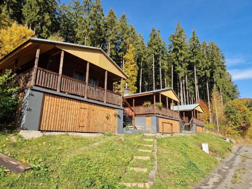 a house on the side of a hill at Holiday Home Lesní plovárna B3 by Interhome in Mladé Buky
