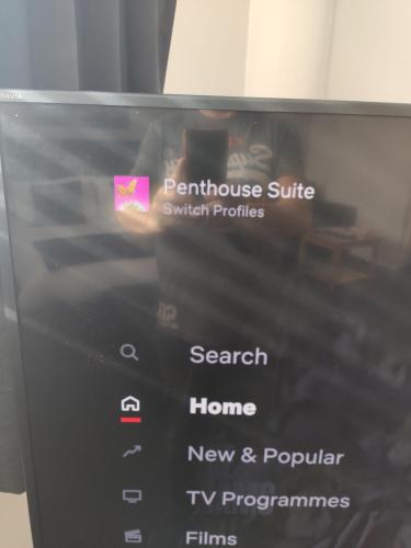 a close up of a screen of a microwave at Q Accommodation in Blackpool