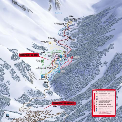 a map of the exodus wolfgangganggang trail at Chalet Alpin Luxe, Jacuzzi, Vue in Champagny-en-Vanoise