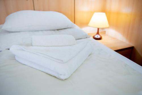 Cama o camas de una habitación en Nyerges Hotel Termál Superior