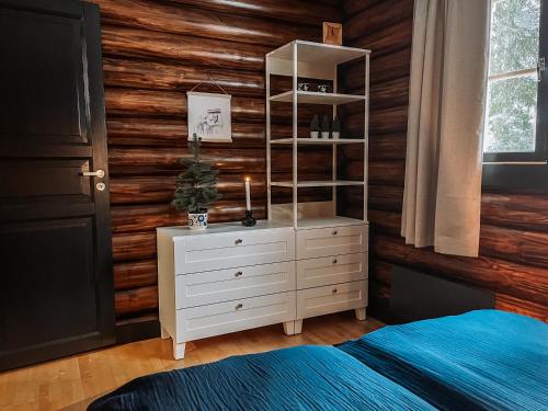 Vuode tai vuoteita majoituspaikassa Secret Lapland - Luxury Villa Vieda with Hot Tub