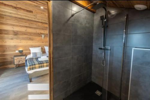 Koupelna v ubytování Chalet 24 pers sur la route du tour