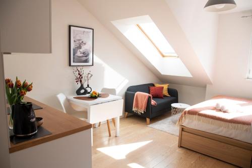 Un lugar para sentarse en Dream Stay - Mere Residence Apartments with 24H reception
