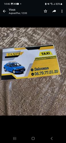 a picture of a car on top of a card at appartement NADOR wifi gratuit clima mobile in Nador