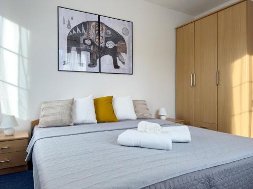 Ένα ή περισσότερα κρεβάτια σε δωμάτιο στο Apartmán Mila Eterna II