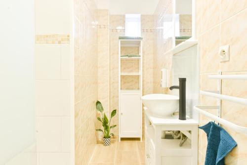 bagno con lavandino e servizi igienici di Evasion Mulhousienne a Mulhouse