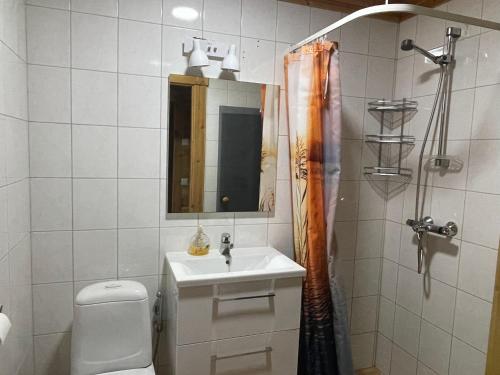 Ένα μπάνιο στο Villa Saimaa