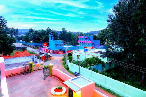 an overhead view of a amusement park with a playground at NRG Resort in Yelagiri