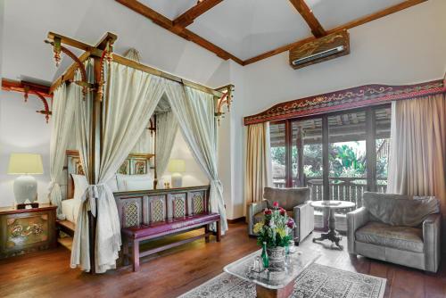 Ruang duduk di Permata Ayung Private Estate