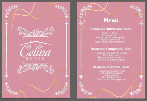 a set of two vertical banners with a box with a flower ornament at Tiny Celina House in Baños