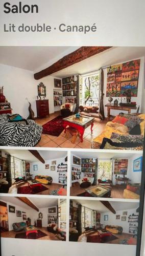 un collage de fotos de una sala de estar en jiva bennani, en Toulon