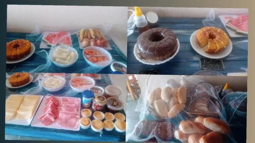 uma colagem de imagens de diferentes tipos de alimentos em Caiçaras Búzios em Búzios
