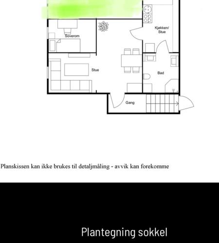 a floor plan of a house with a plan at Lovely one bedroom apartment in Tromsø