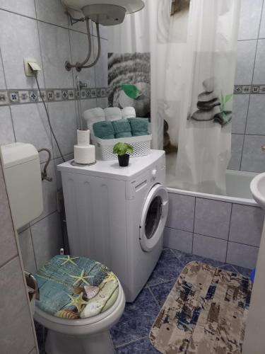 Apartman Central tesisinde bir banyo