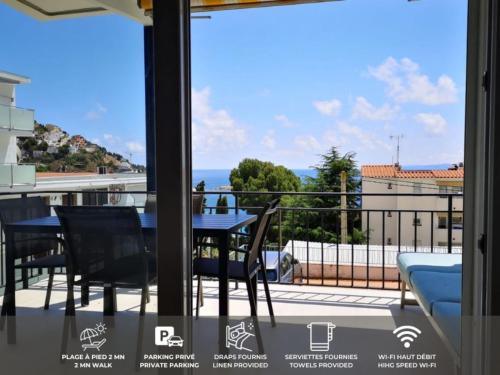 2ch, terrasse vue mer, parking, près de la plage