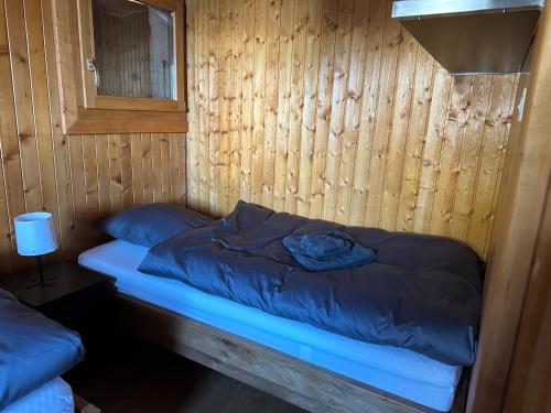 Postel nebo postele na pokoji v ubytování Chalet Edelweiss à Saint-Martin, Val d'Hérens