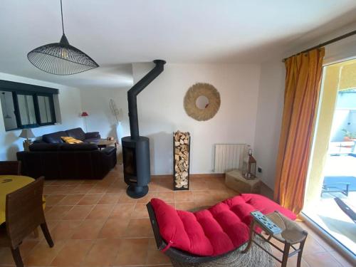 Χώρος καθιστικού στο Villa Clémentine