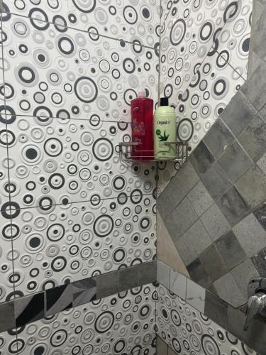 Un baño con ducha con puerta de cristal. en 17 Byvanger Luxury Home Deluxe Queen Suite Room 1, en Centurion
