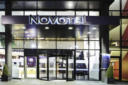 a novation sign on the front of a store at Novotel Edinburgh Park in Edinburgh