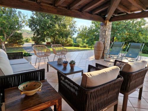 Χώρος καθιστικού στο Villa del Carrubo a due passi dal mare di Cefalù
