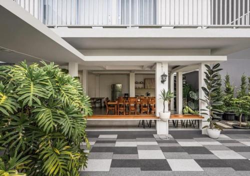 a house with a checkered floor at No303 in Bandung