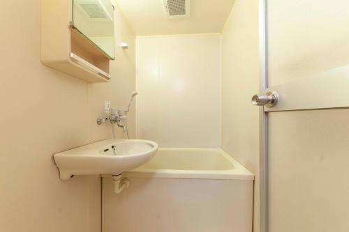 a bathroom with a sink and a bath tub at Chatelet Nishioi in Tokyo