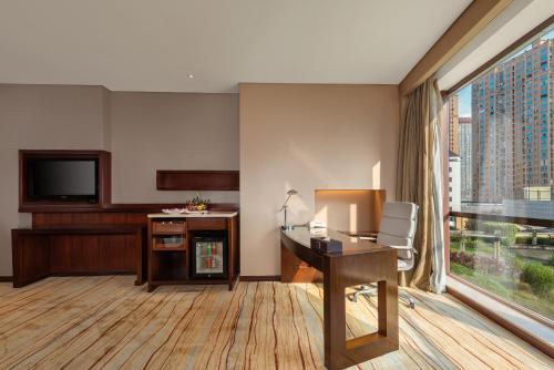 Μια τηλεόραση ή/και κέντρο ψυχαγωγίας στο Wyndham Putian Downtown