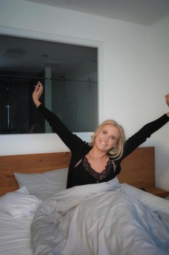 motel isar | 24h/7 checkinにあるベッド