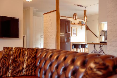 Кухня или мини-кухня в Boutique Hotel Postgården
