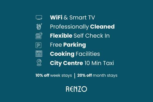 uma imagem do website de Smart TV em Vibrant and Inviting 1 Bed Apartment in Derby by Renzo, Perfect Hotel Alternative em Derby