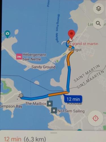 a map of the marlowey kiwi centre at Pelican in Marigot