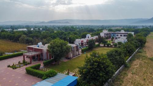 an aerial view of a group of buildings at Vesta Avtar Resort Pushkar in Pushkar