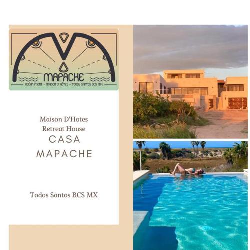 Bazén v ubytování Casa MapacheTodos Santos Maison D'hôte nebo v jeho okolí
