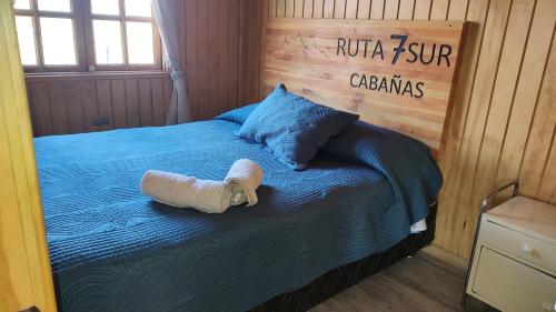 Krevet ili kreveti u jedinici u objektu Cabañas y Restaurante Ruta 7 sur