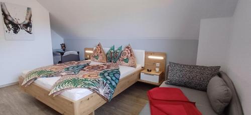Postel nebo postele na pokoji v ubytování Premiumferienhaus Bhakti