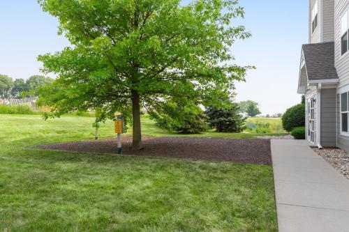 a tree in a yard next to a house at Residence Inn by Marriott Madison West/Middleton in Middleton