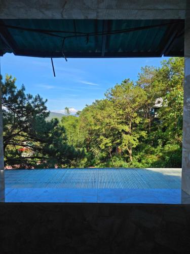 a view from the window of a building with trees at The Gather Inn Room Rentals - Baguio City in Baguio
